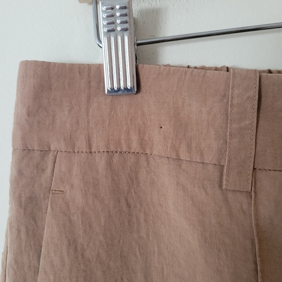 Vince Women's Mid Rise Pleated Pull-On Pant Tencel Camel Brown Size XL - Picture 10 of 10